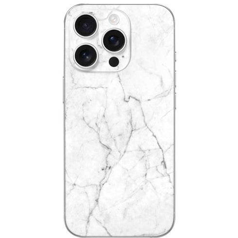 White Marble iPhone 16 Pro Skin
